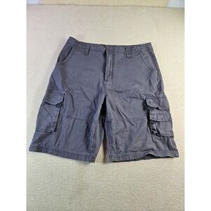 Airwalk Cargo Shorts Mens 36 Gray Cotton Utility Casual Multiple Pocket